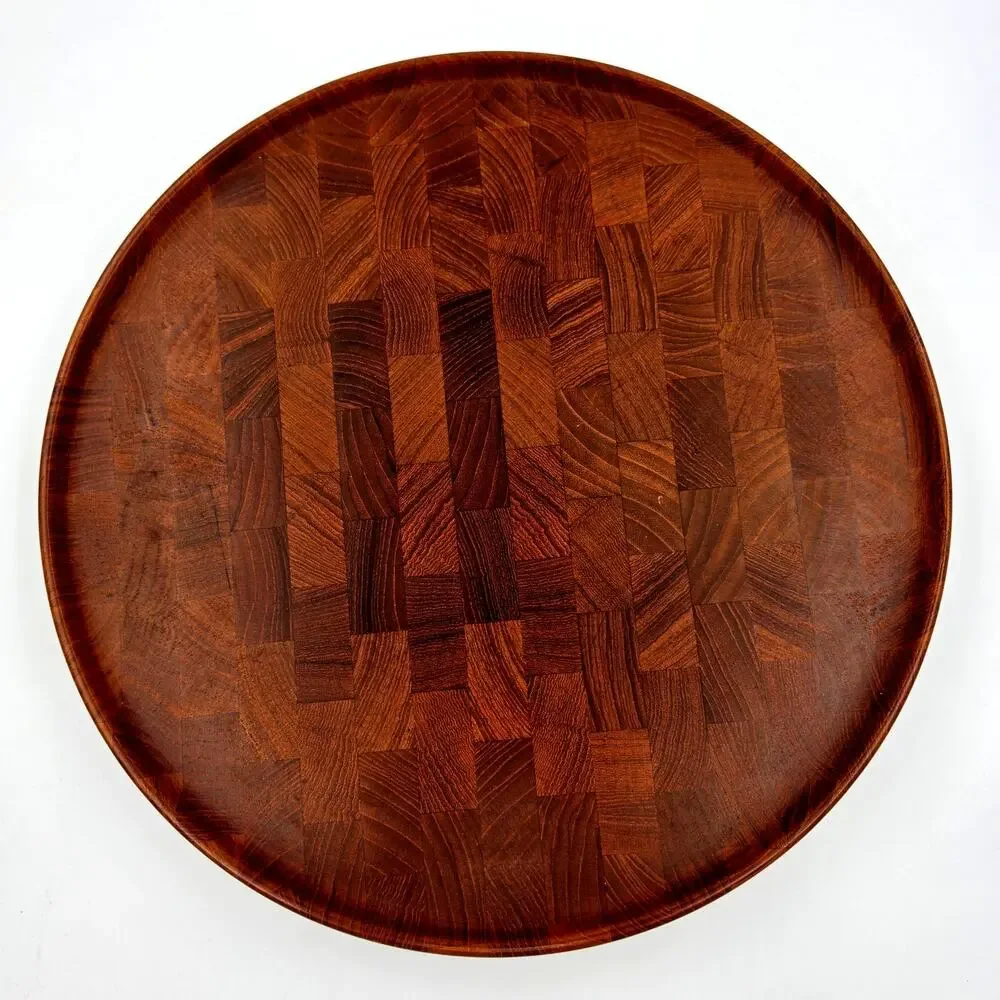 Vintage Digsmed Denmark Teak Lazy Susan Rotating Serving Board Tray Complete 304